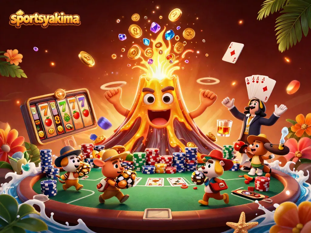 Experience thrilling wins at sportsyakima with a dynamic casino scene filled with treasures and excitement.