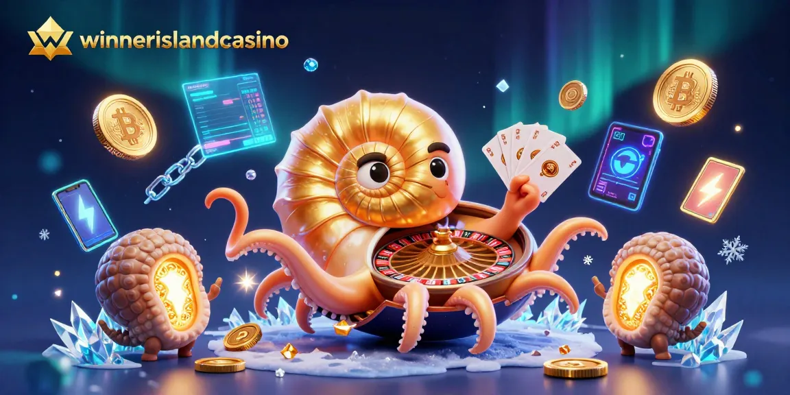 Win big at winnerislandcasino with the enchanting nautilus and glowing crypto elements.